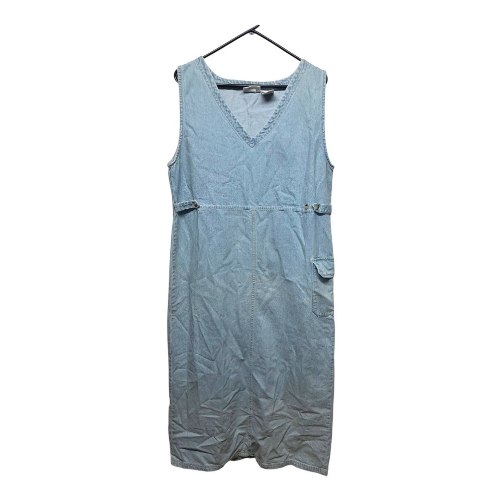 Vintage 90's Denim Maxi Dress 100% Cotton Large
